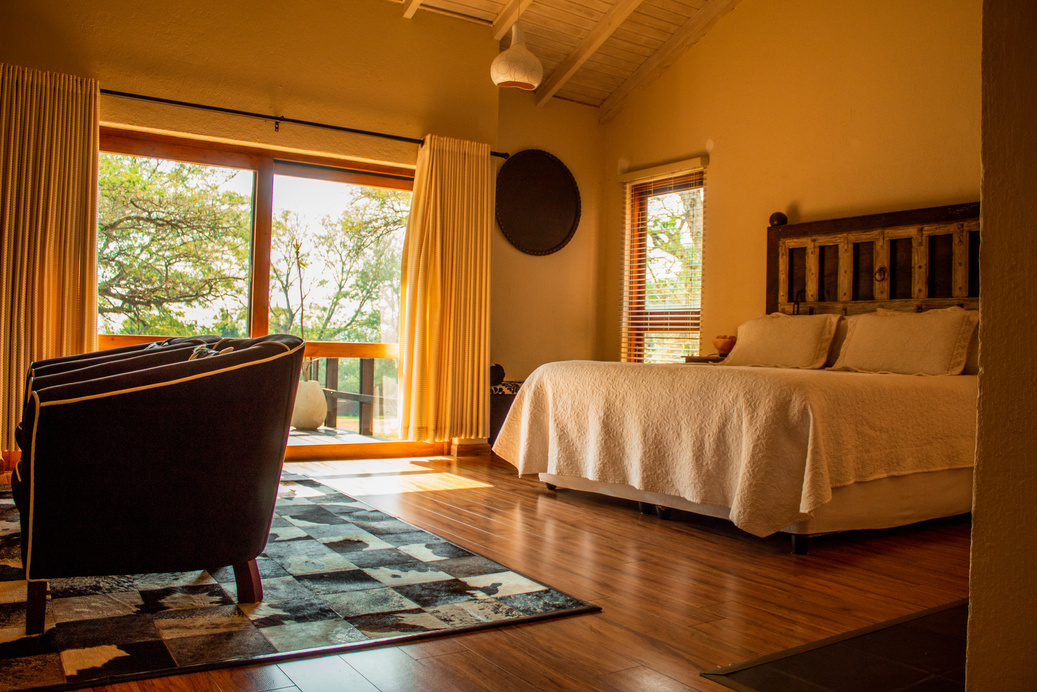 The Interior of a Bedroom of a Cabin